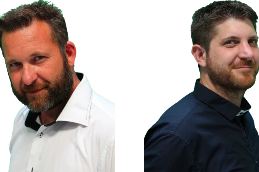 Sébastien et Nicolas Chabbal, cofondateurs, debout côte à côte